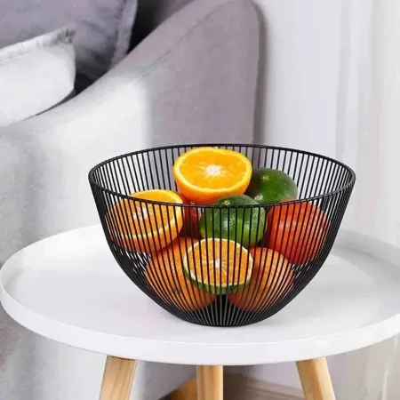 Panier à fruit design filaire métal-noir.webp