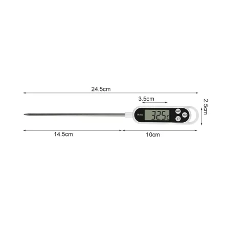 Thermomètre de cuisson, écran numérique, blanc dimensions