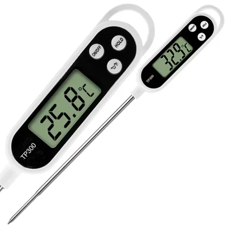 Thermomètre de cuisson, écran numérique, blanc haute qualité
